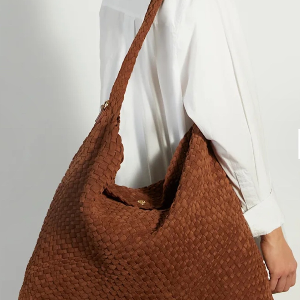 Dune London Brown Woven Shoulder Bag